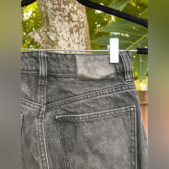 Zara Black Washed Button Fly High Rise Jeans Size 4 - Picture 4 of 6